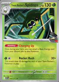 Team Rocket's Spidops 019/217 - Rare - Team Rocket