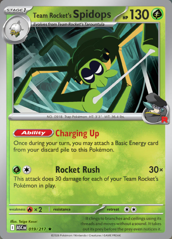 Team Rocket's Spidops 019/217 - Rare - Team Rocket