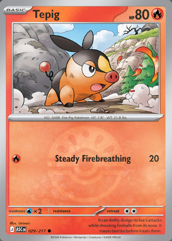 Tepig 029/217 - Common - Friend Ball