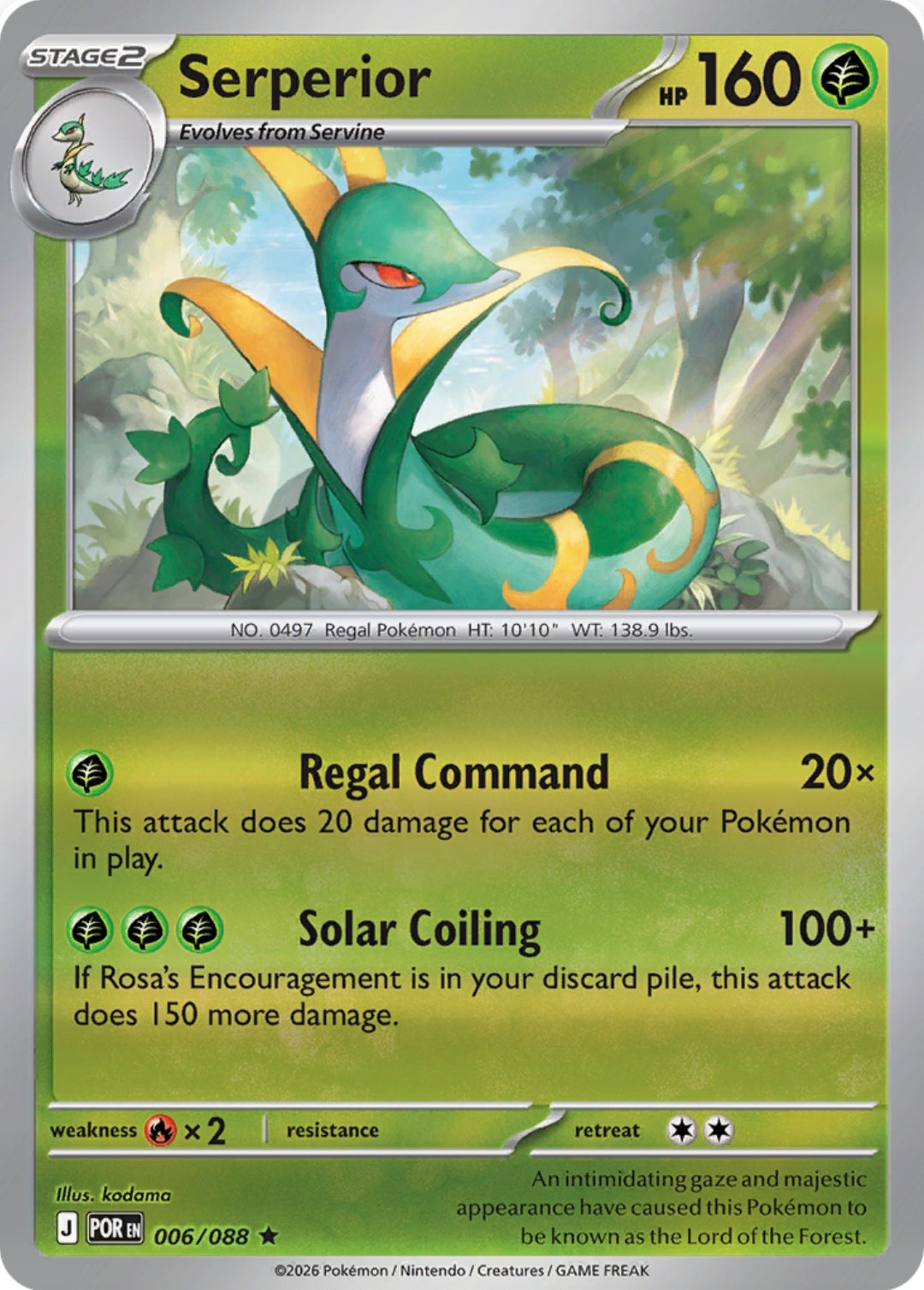 Serperior  006/088 - Rare - Reverse Holo
