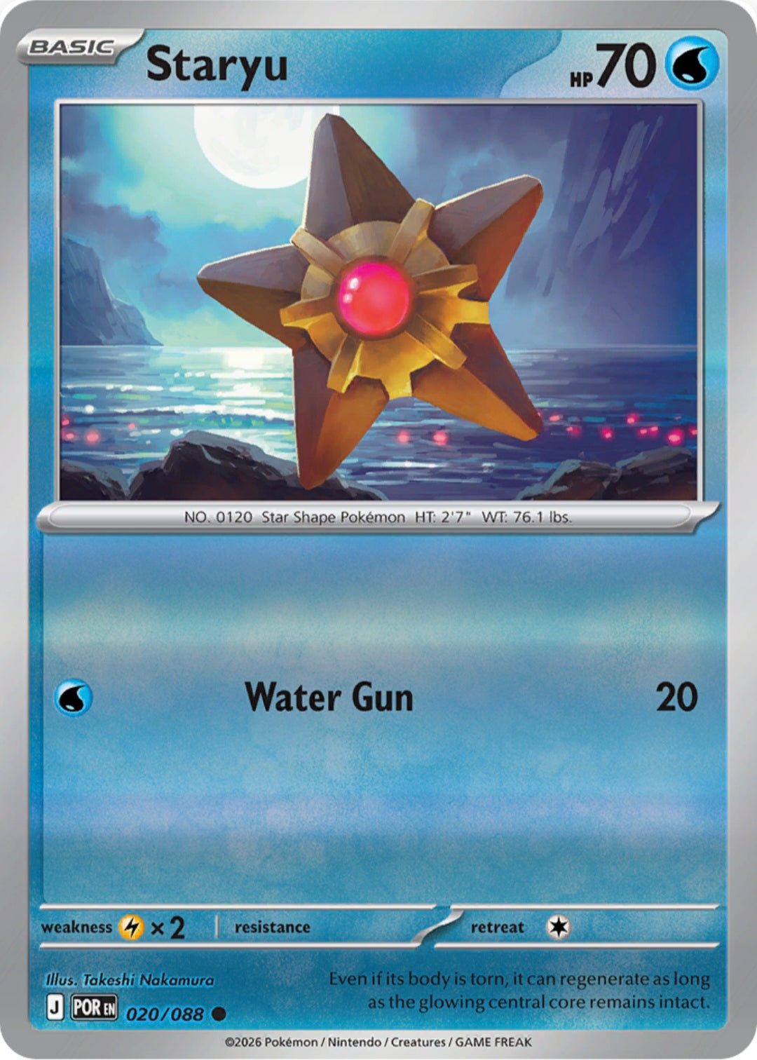 Staryu  020/088 - Common - Reverse Holo