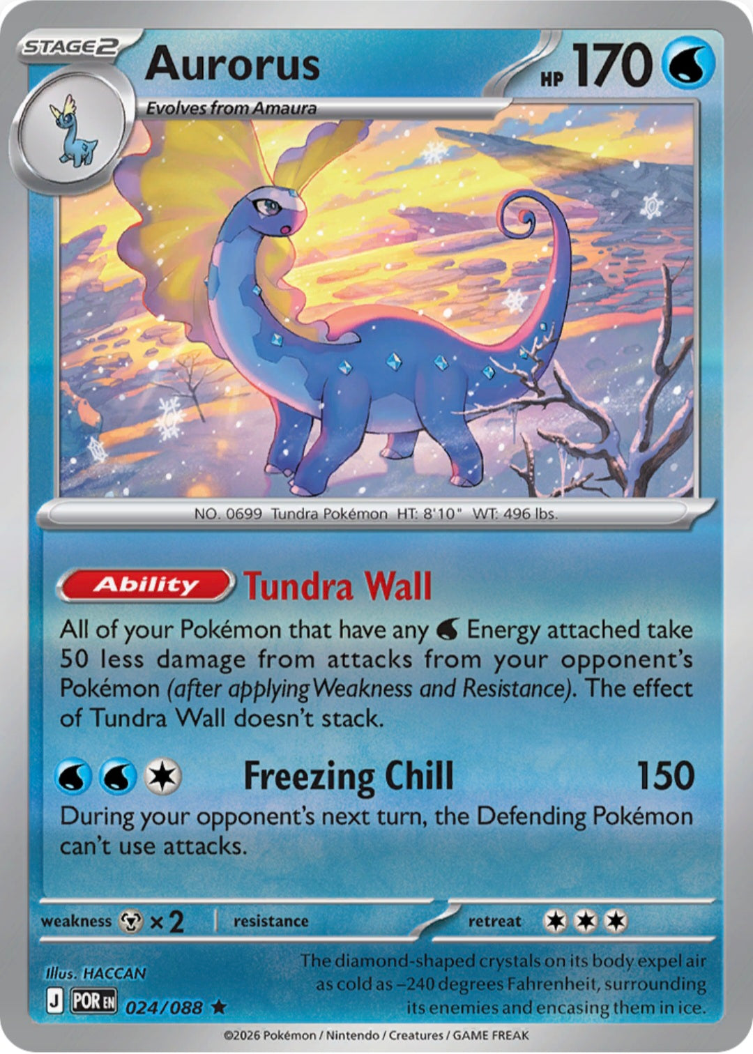 Aurorus 024/088 - Rare - Reverse Holo