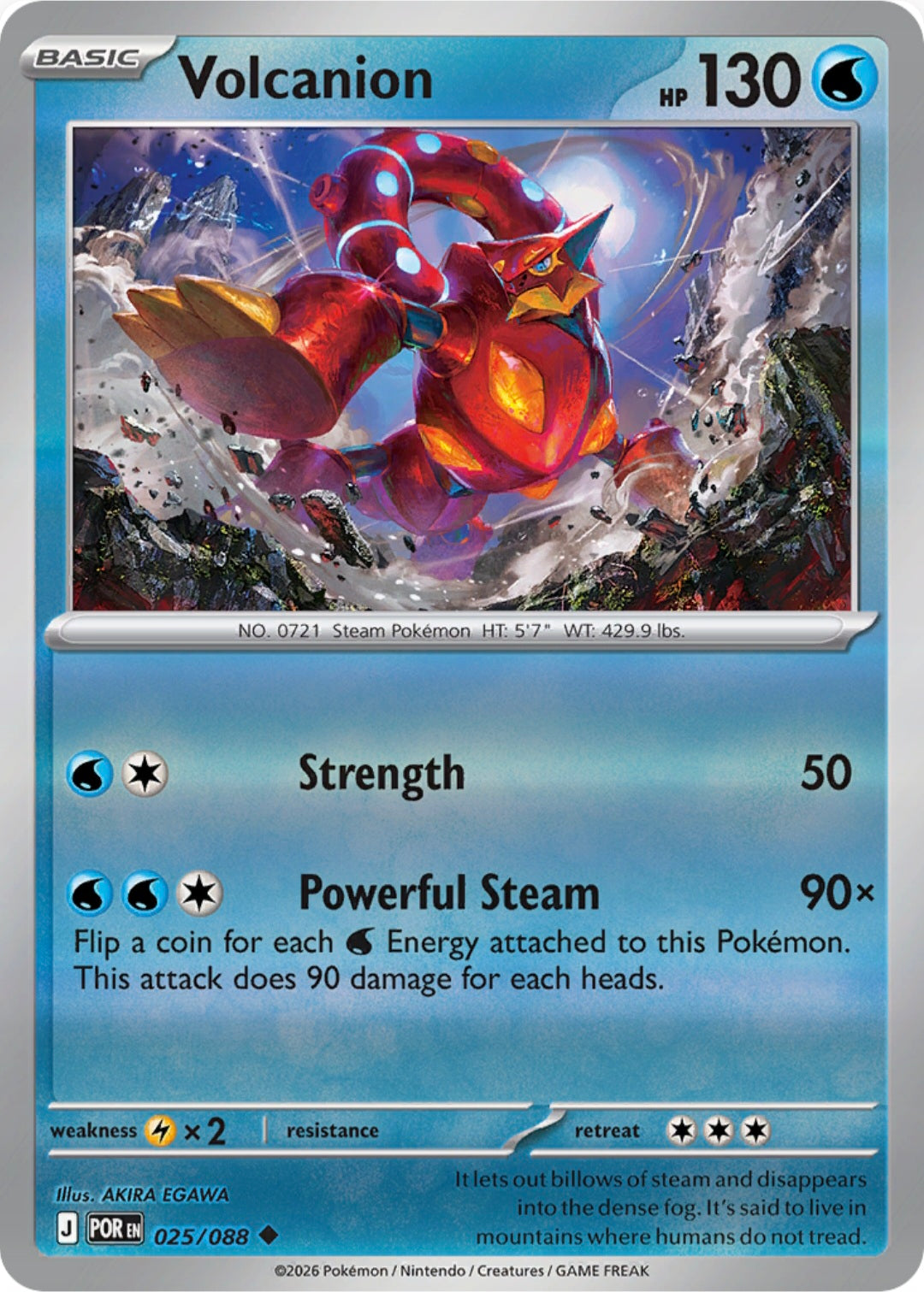 Volcanion  025/088 - Uncommon - Reverse Holo