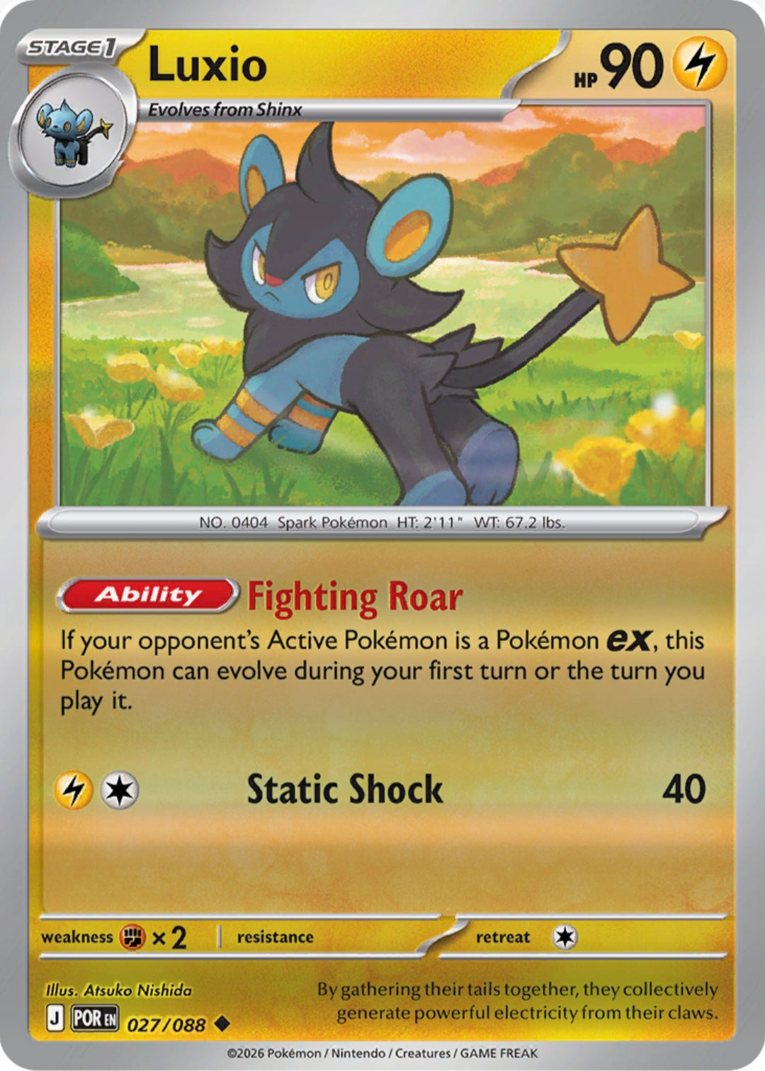 Luxio  027/088 - Uncommon - Reverse Holo