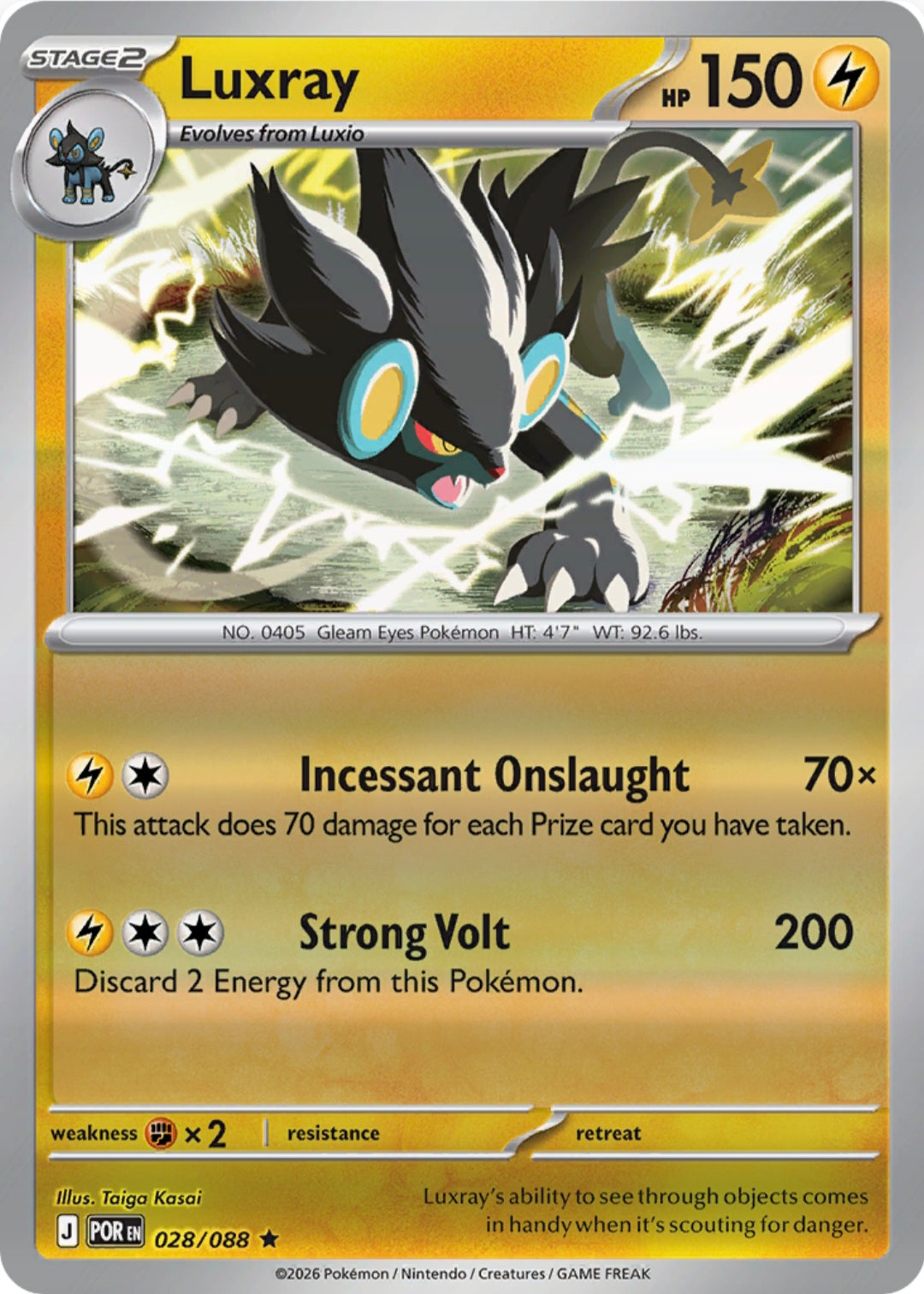 Luxray  028/088 - Rare - Reverse Holo