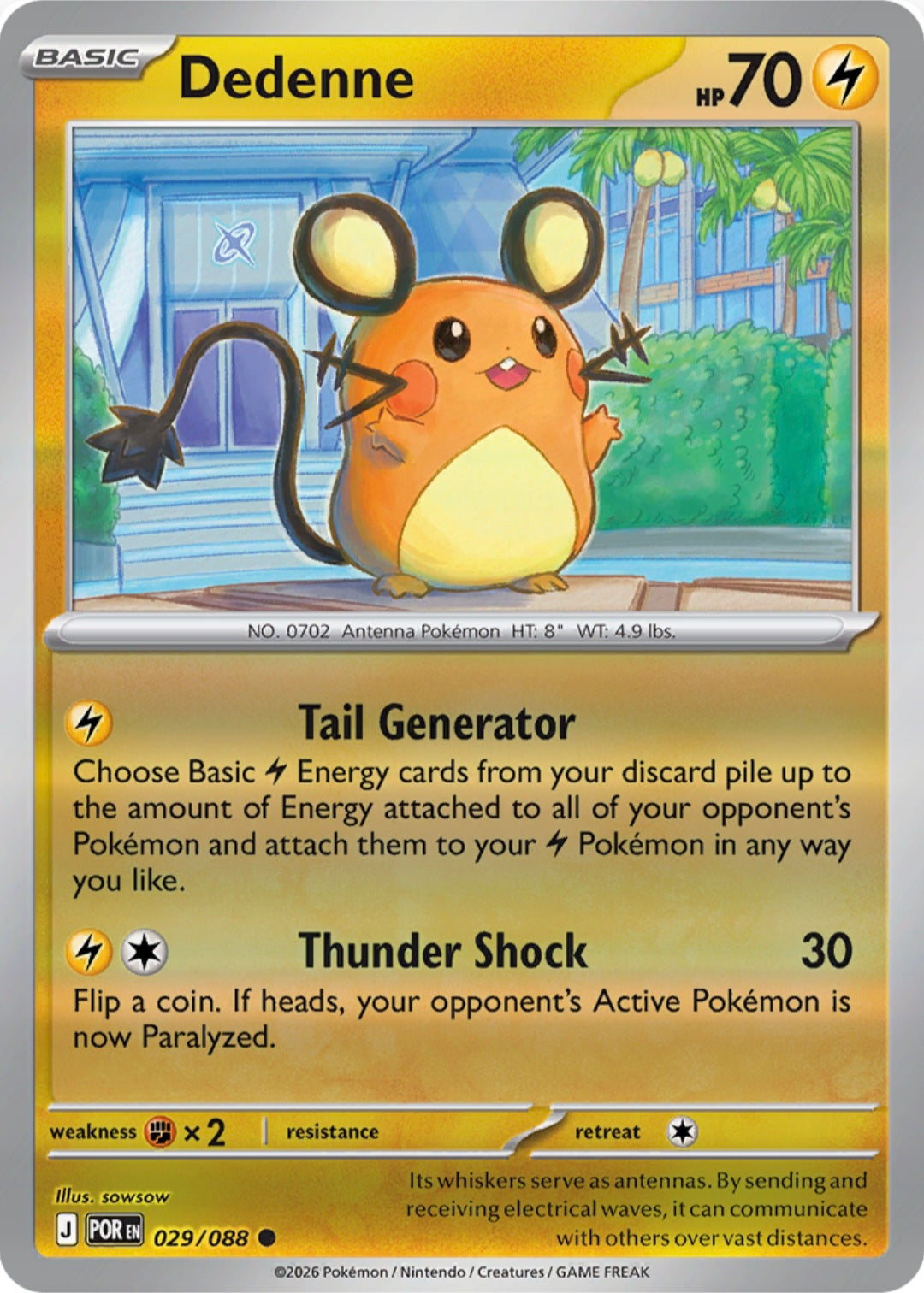 Dedenne 029/088 - Common - Reverse Holo