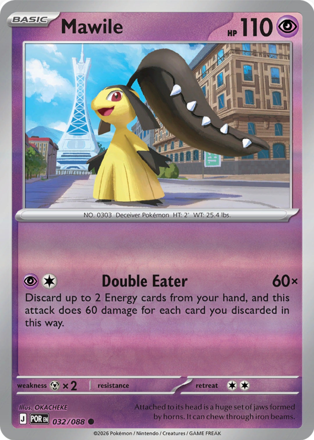Mawile  032/088 - Common - Reverse Holo