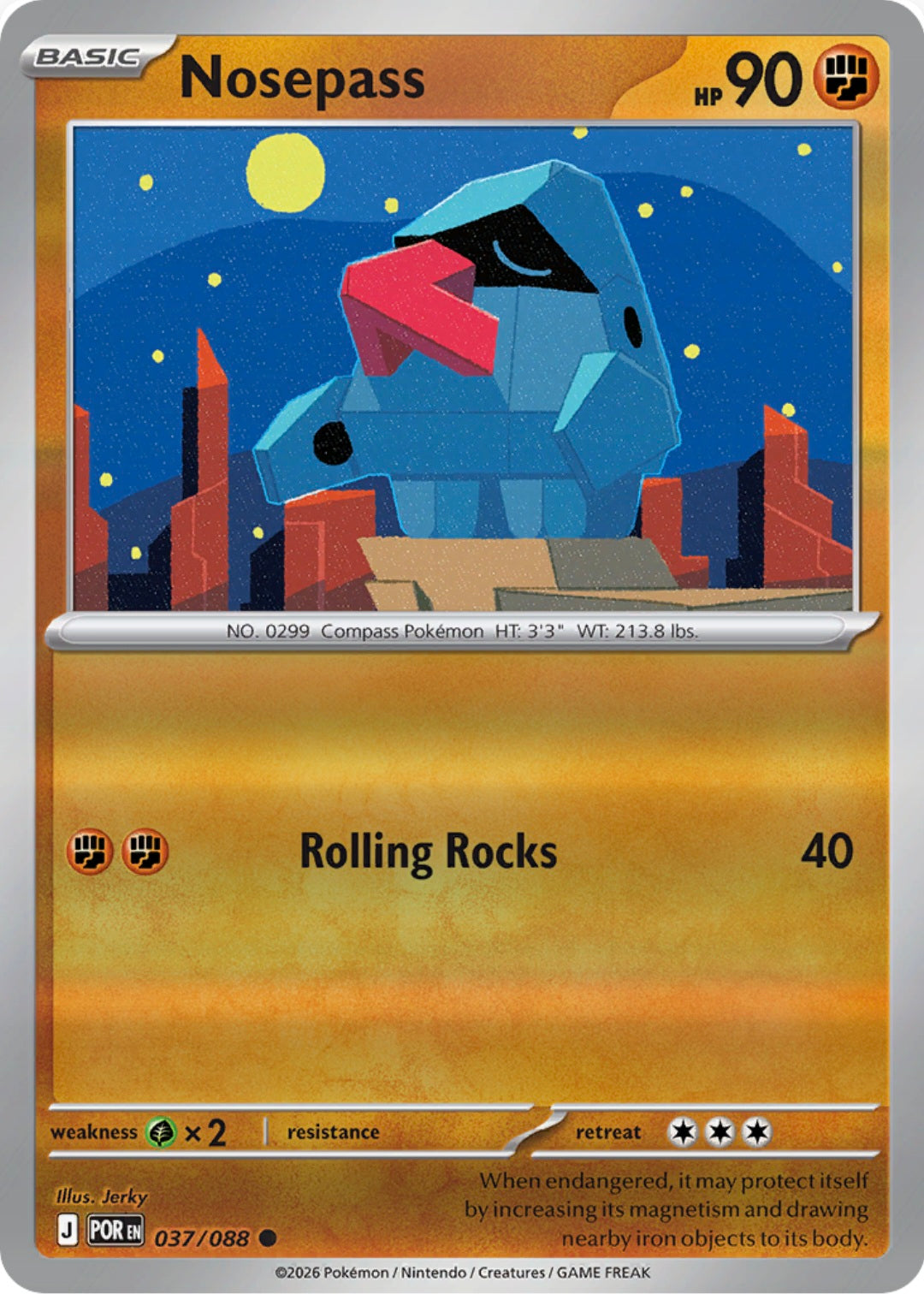 Nosepass  037/088 - Common - Reverse Holo