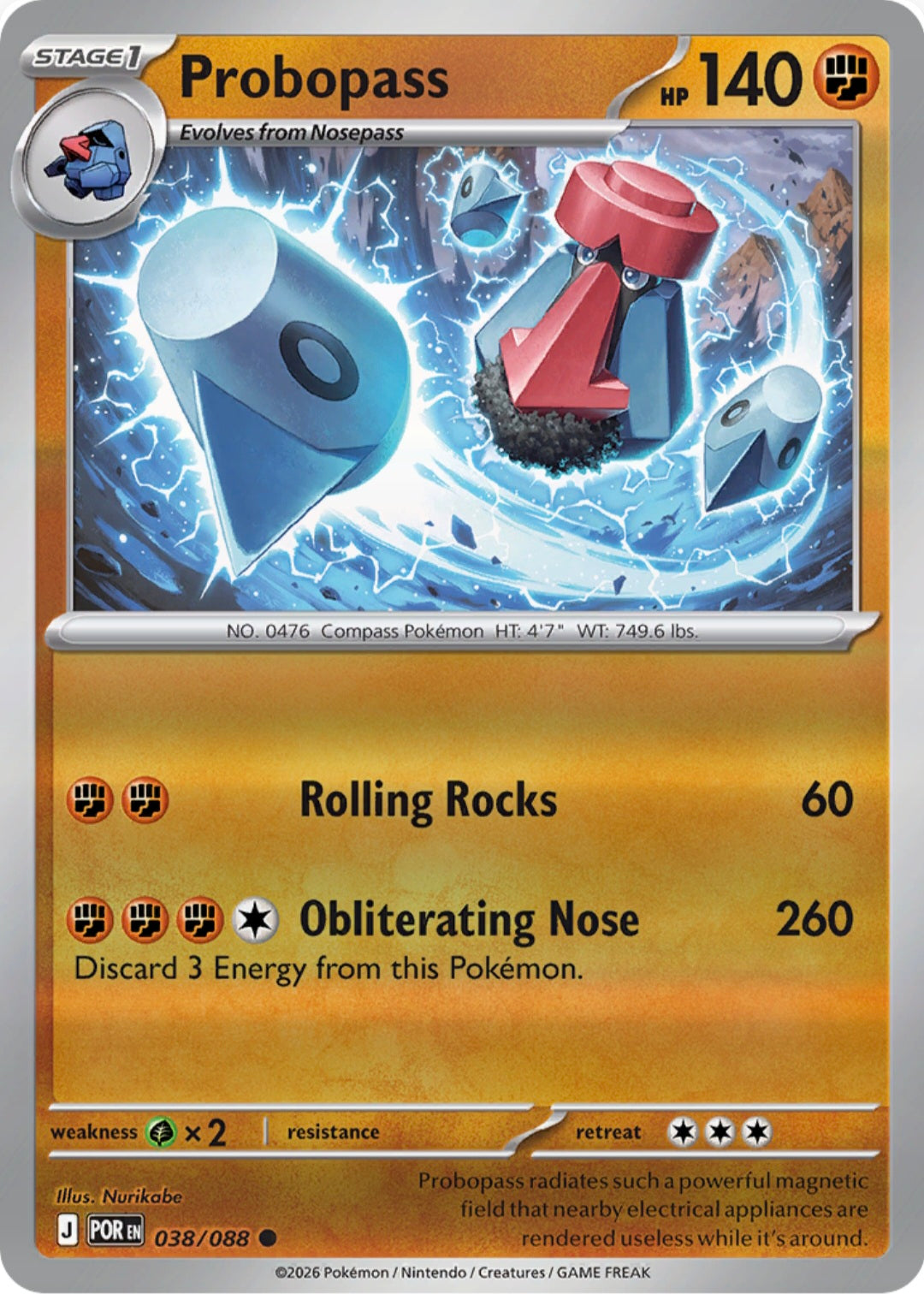 Probopass 038/088 - Common - Reverse Holo