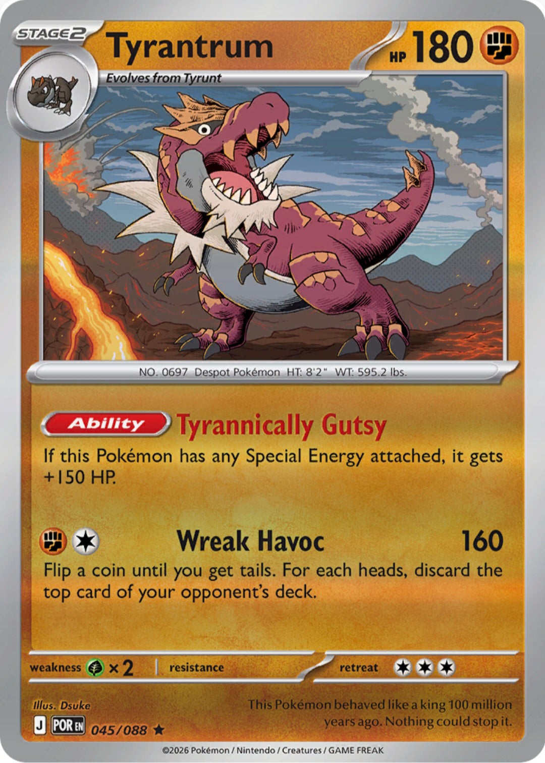 Tyrantrum  045/088 - Rare - Reverse Holo