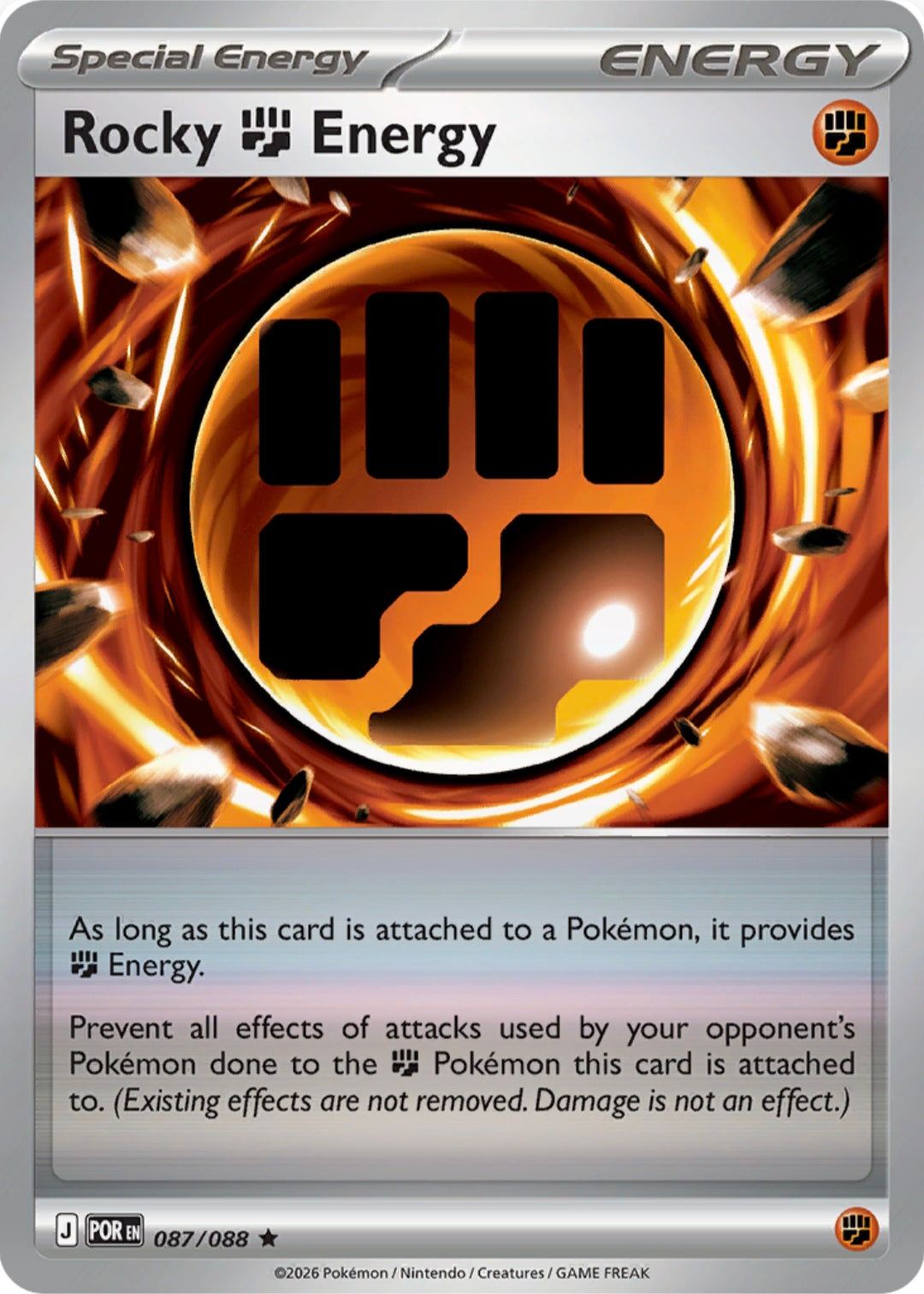 Rocky Fighting Energy  087/088 - Rare - Reverse Holo