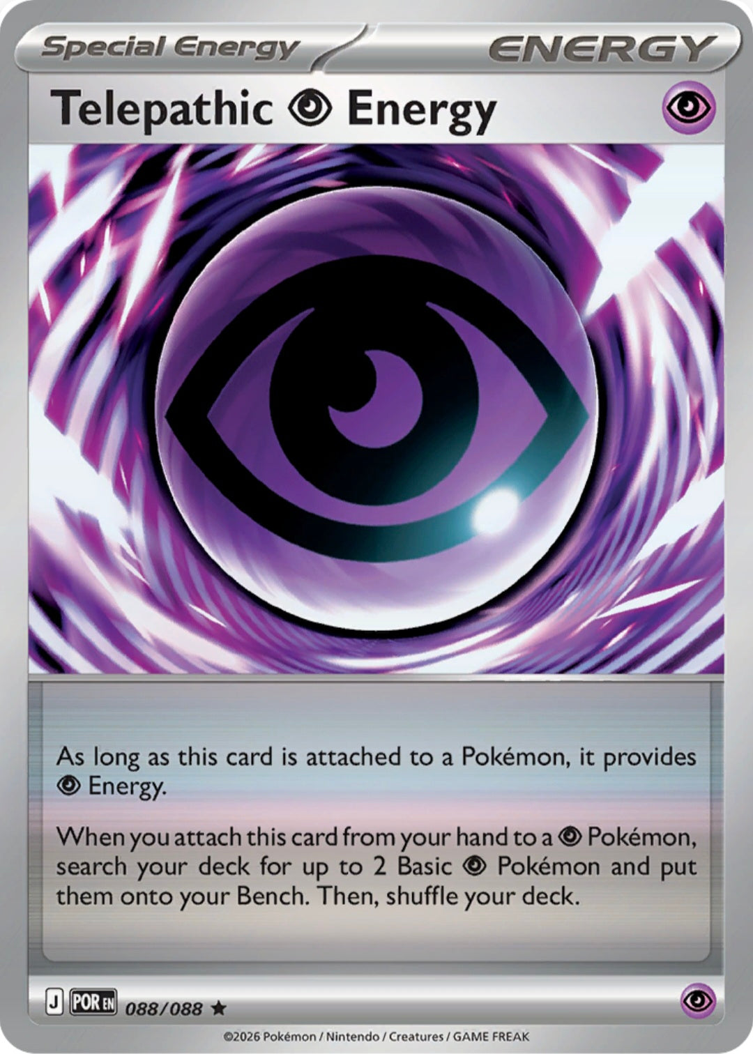 Telepathic Psychic Energy  088/088 - Rare - Reverse Holo
