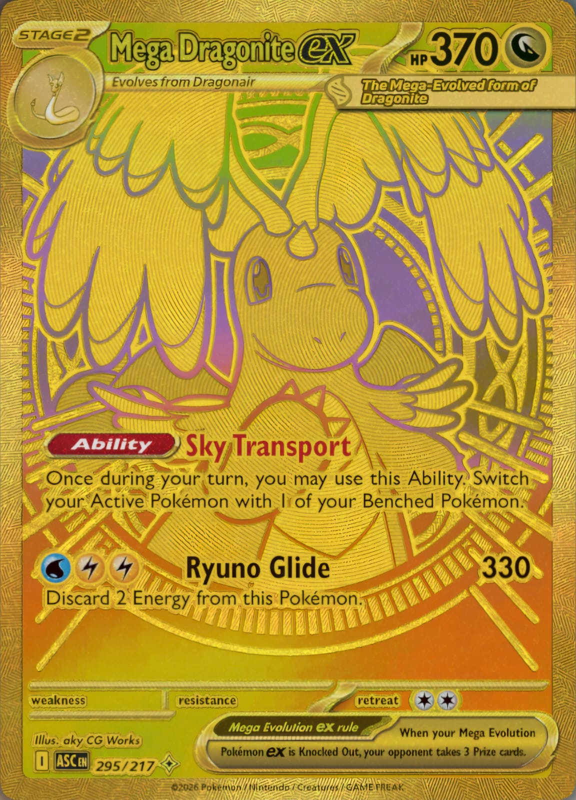 Mega Dragonite ex 295/217 - Mega Hyper Rare