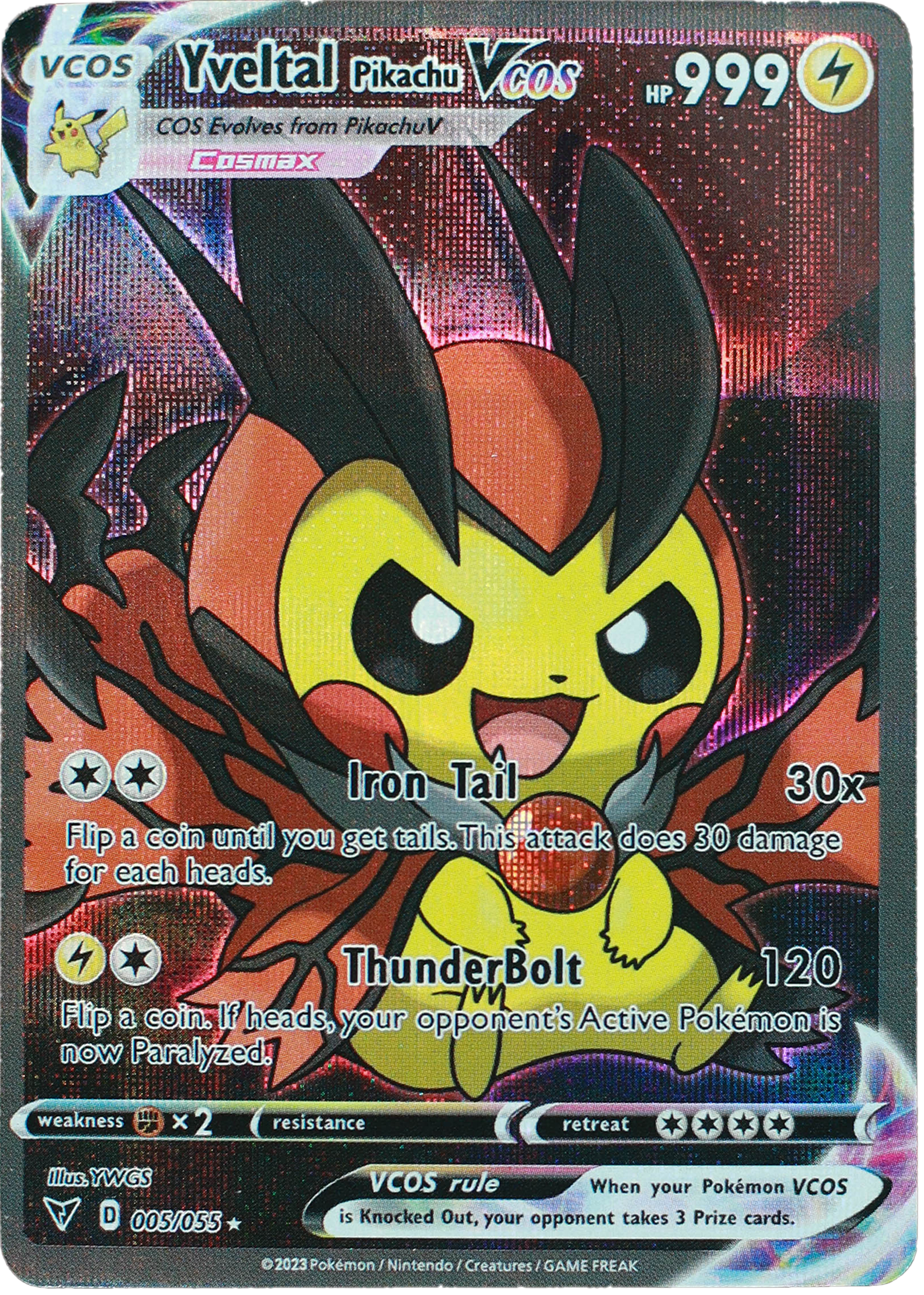 Pikachu Yveltal (Carta custom no original)