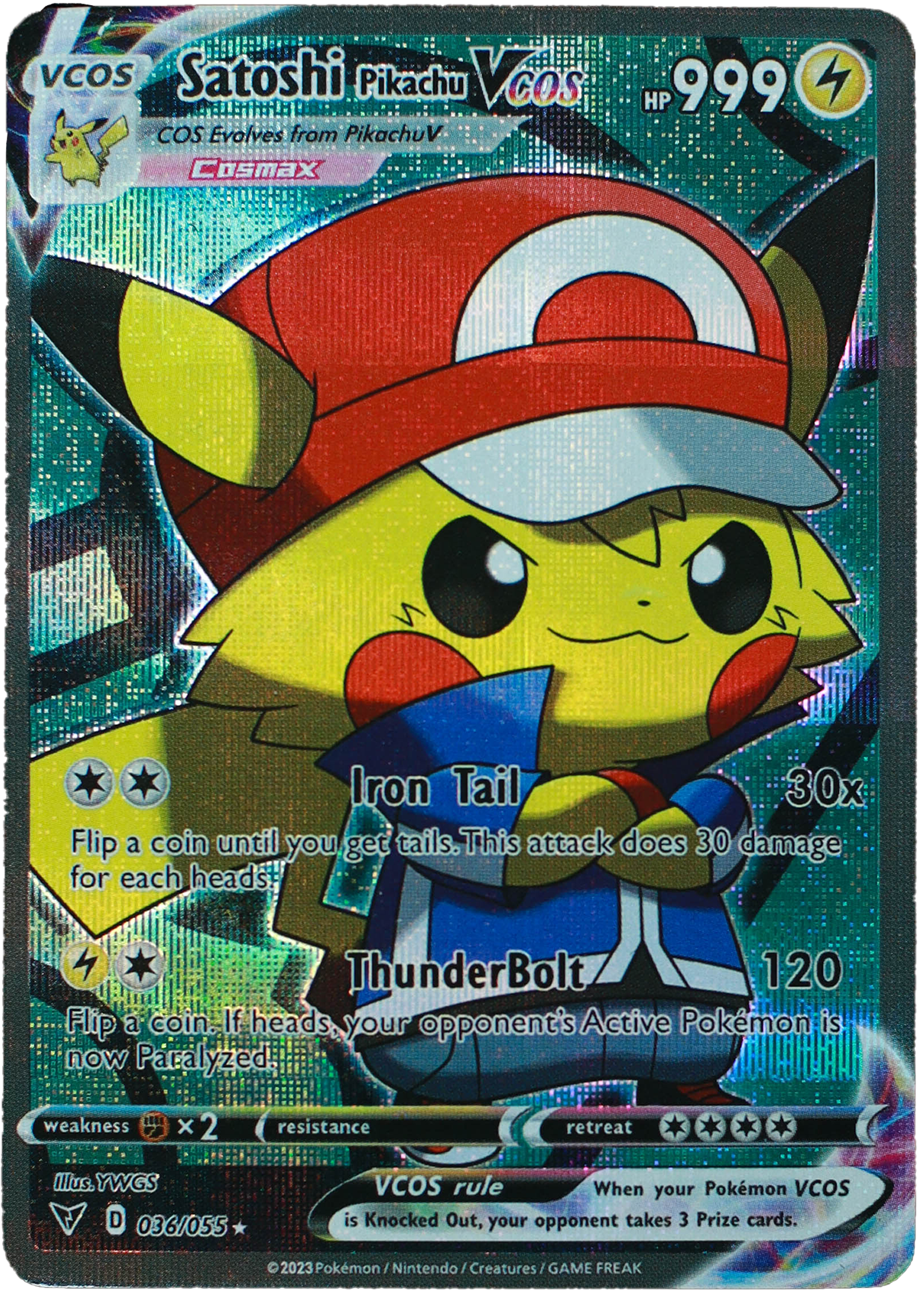Pikachu Ash de Kalos (Carta custom no original)