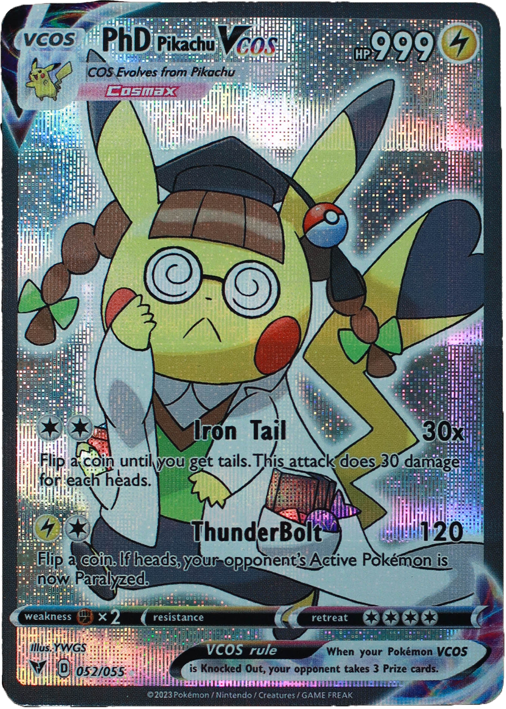 Pikachu Cientifico (Carta custom no original)