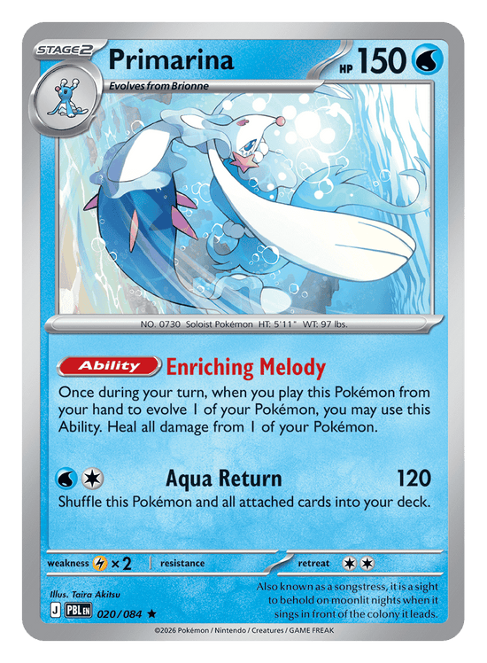Primarina - 020/084 - rare (holo)
