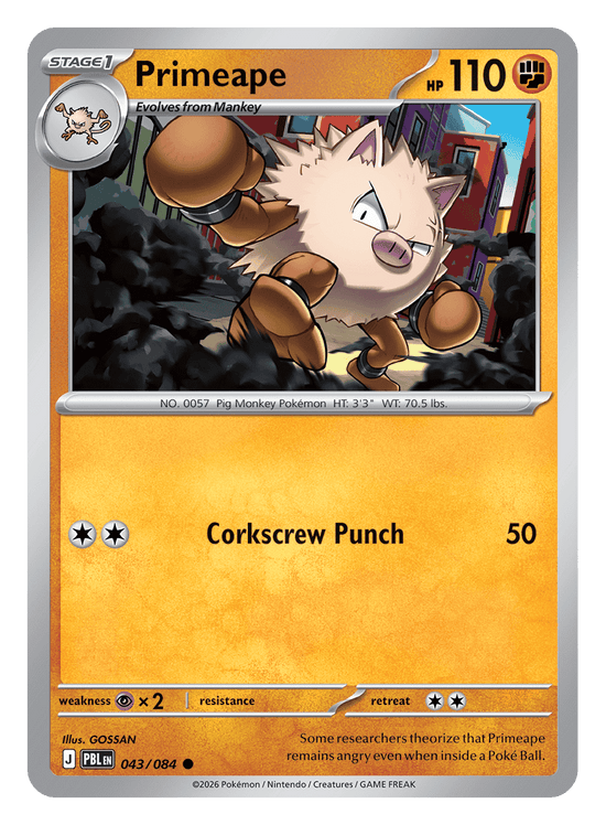 Primeape - 043/084 - common