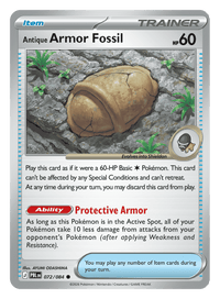 Antique Armor Fossil 072/084 - common
