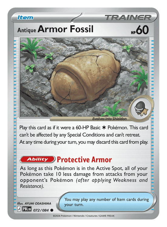 Antique Armor Fossil 072/084 - common