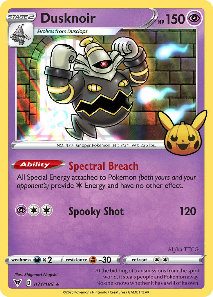 Dusknoir 071/185 - Rare Holo - Trick or Trade 2023