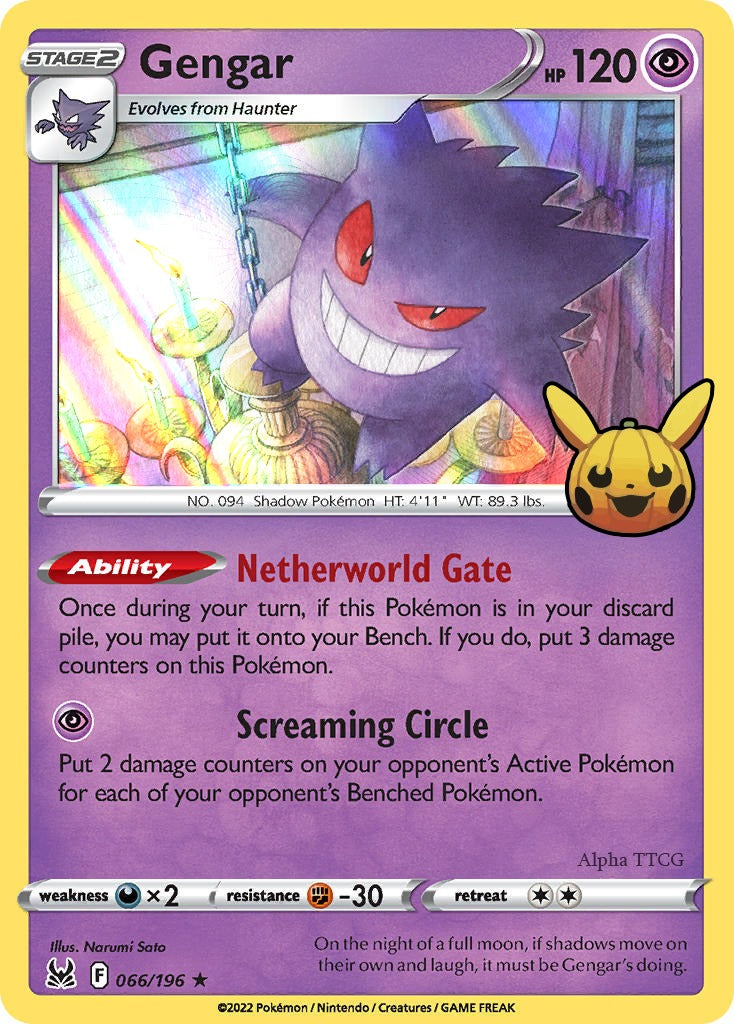 Gengar 066/196 - Rare Holo - Trick or Trade 2023