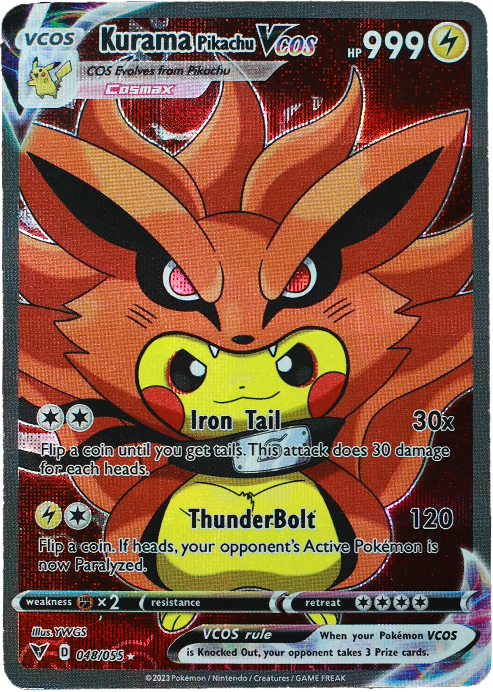 Pikachu Kurama (Carta custom no original)