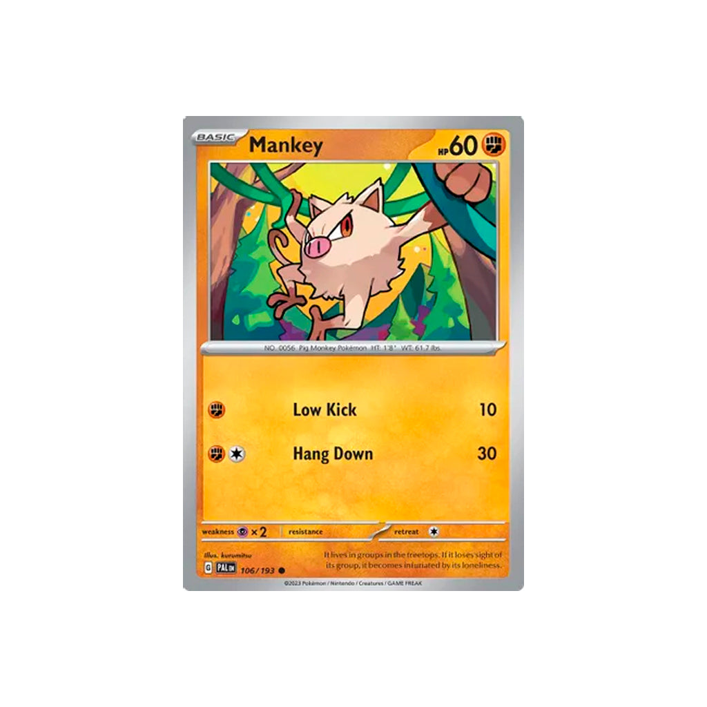 Mankey Card Basic Mankey 106/193 - (Reverse Holo ) – Kantocards