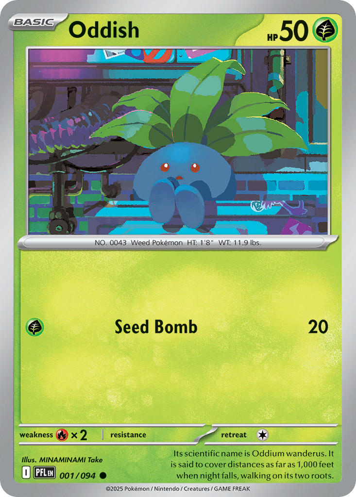 Oddish 001/094 - Common - Reverse Holo