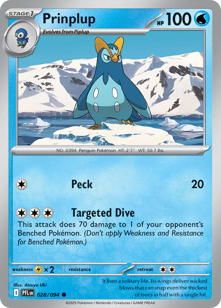Prinplup 028/094 - Common - Reverse Holo
