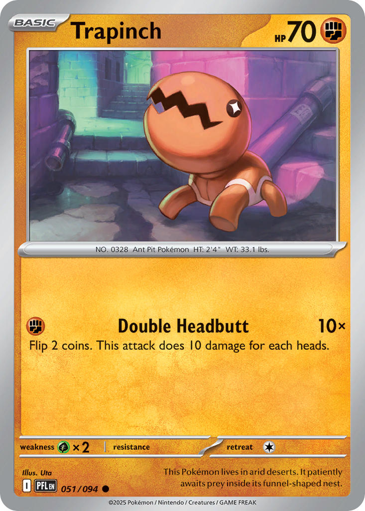 Trapinch 051/094 - Common - Reverse Holo