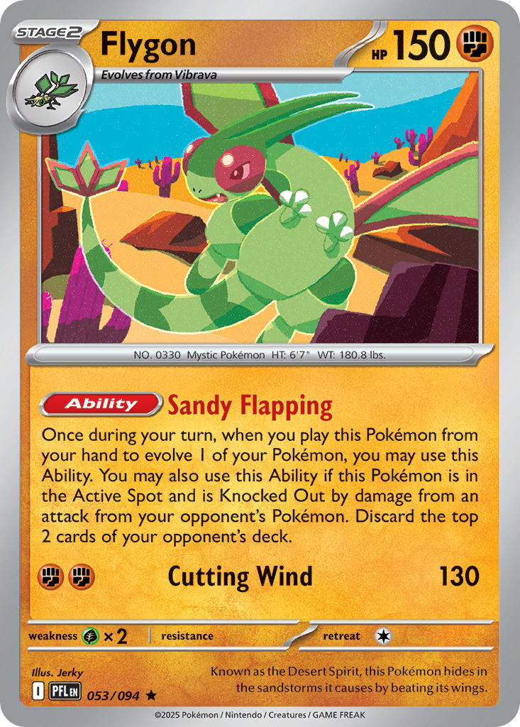 Flygon 053/094 - Rare - Reverse Holo