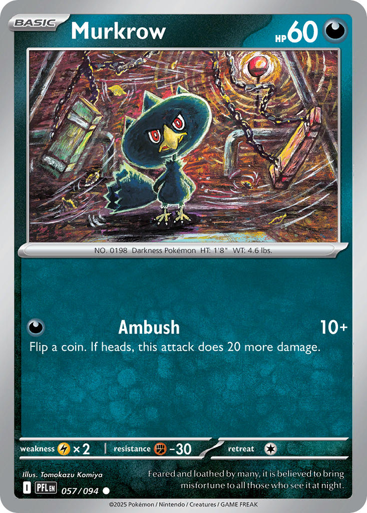 Murkrow 057/094 - Common - Reverse Holo