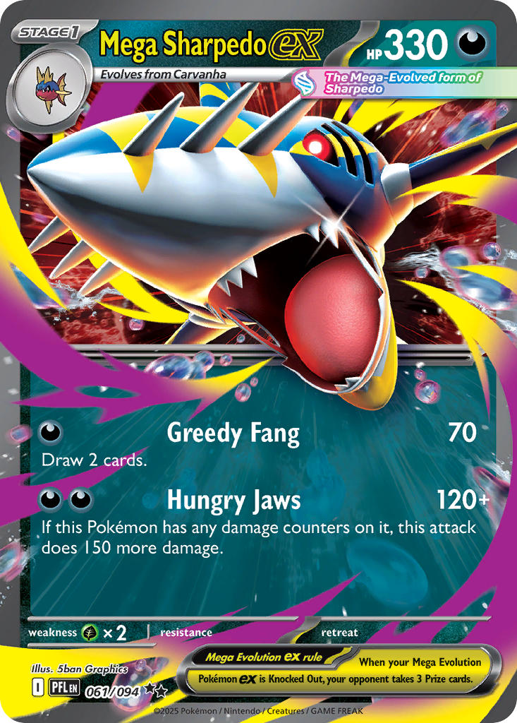 Mega Sharpedo ex 061/094 - Double Rare