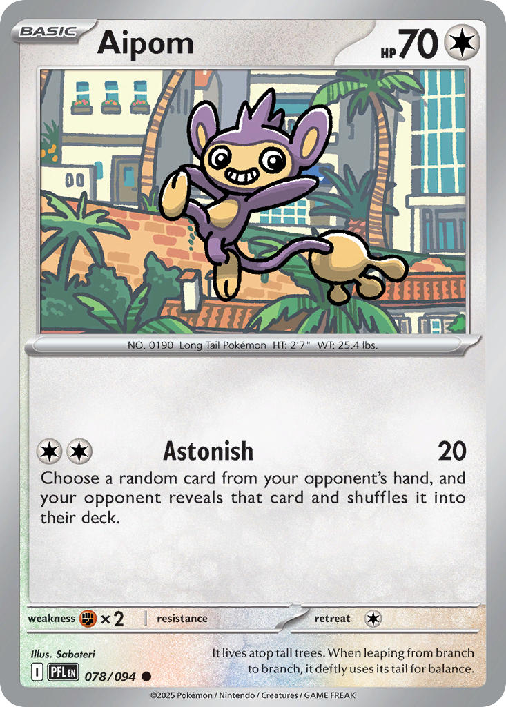 Aipom 078/094 - Common - Reverse Holo