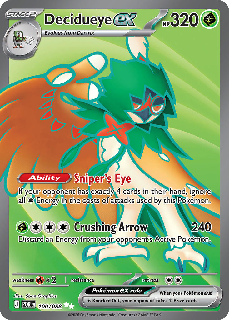 Decidueye ex 100/088 - Ultra Rare