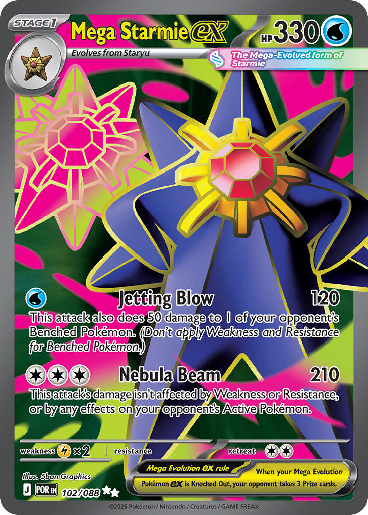 Mega Starmie ex 102/088 - Ultra Rare