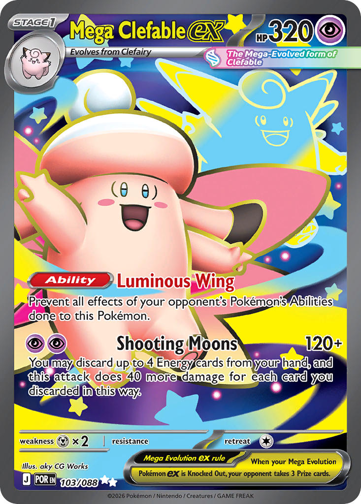 Mega Clefable ex 103/088 - Ultra Rare