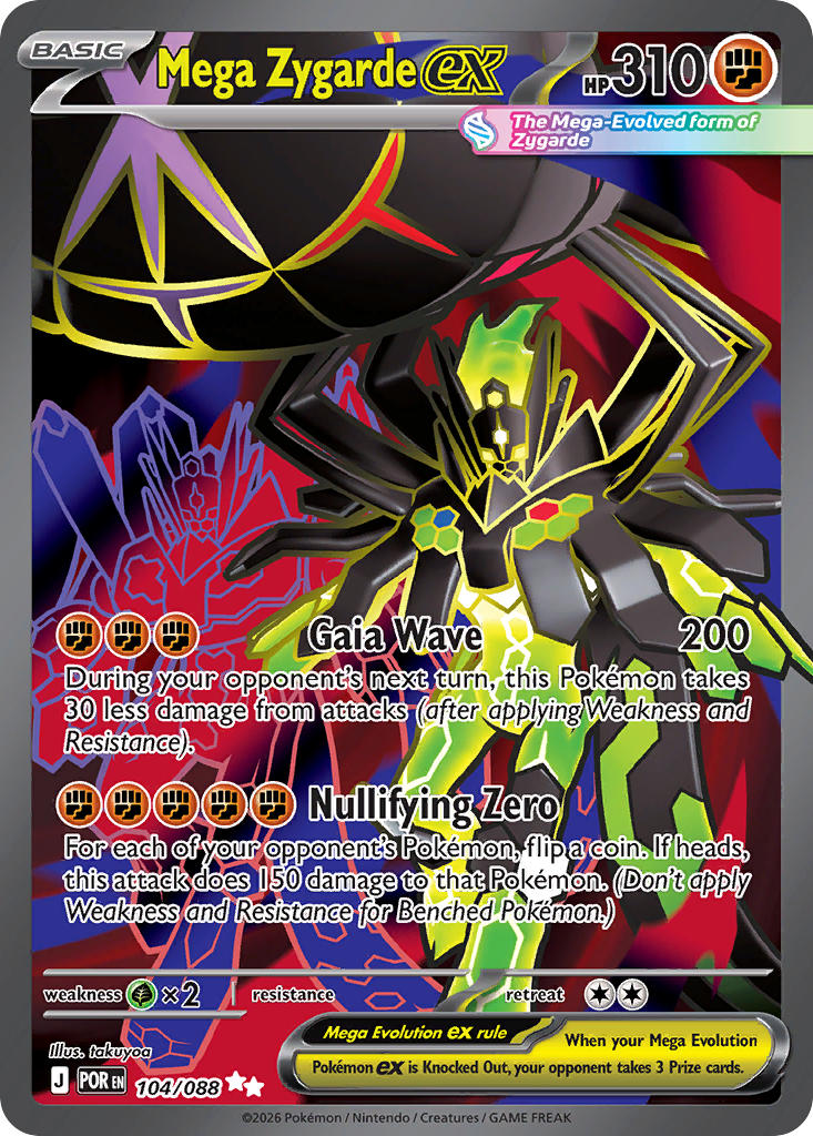 Mega Zygarde ex 104/088 - Ultra Rare