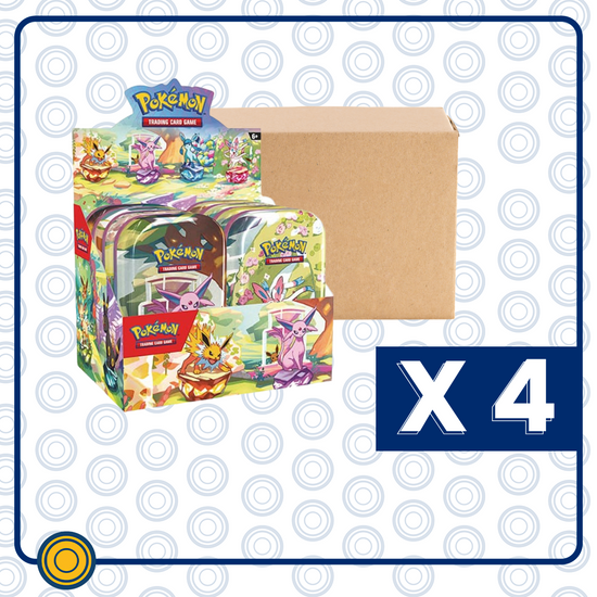 Prismatic Evolutions -  Case de Mini Tins Display (ESPAÑOL)
