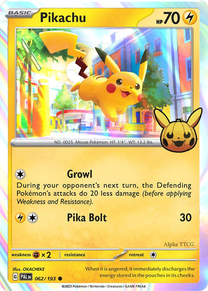 Pikachu 062/193 - Common Holo - Trick or Trade 2023 – Kantocards