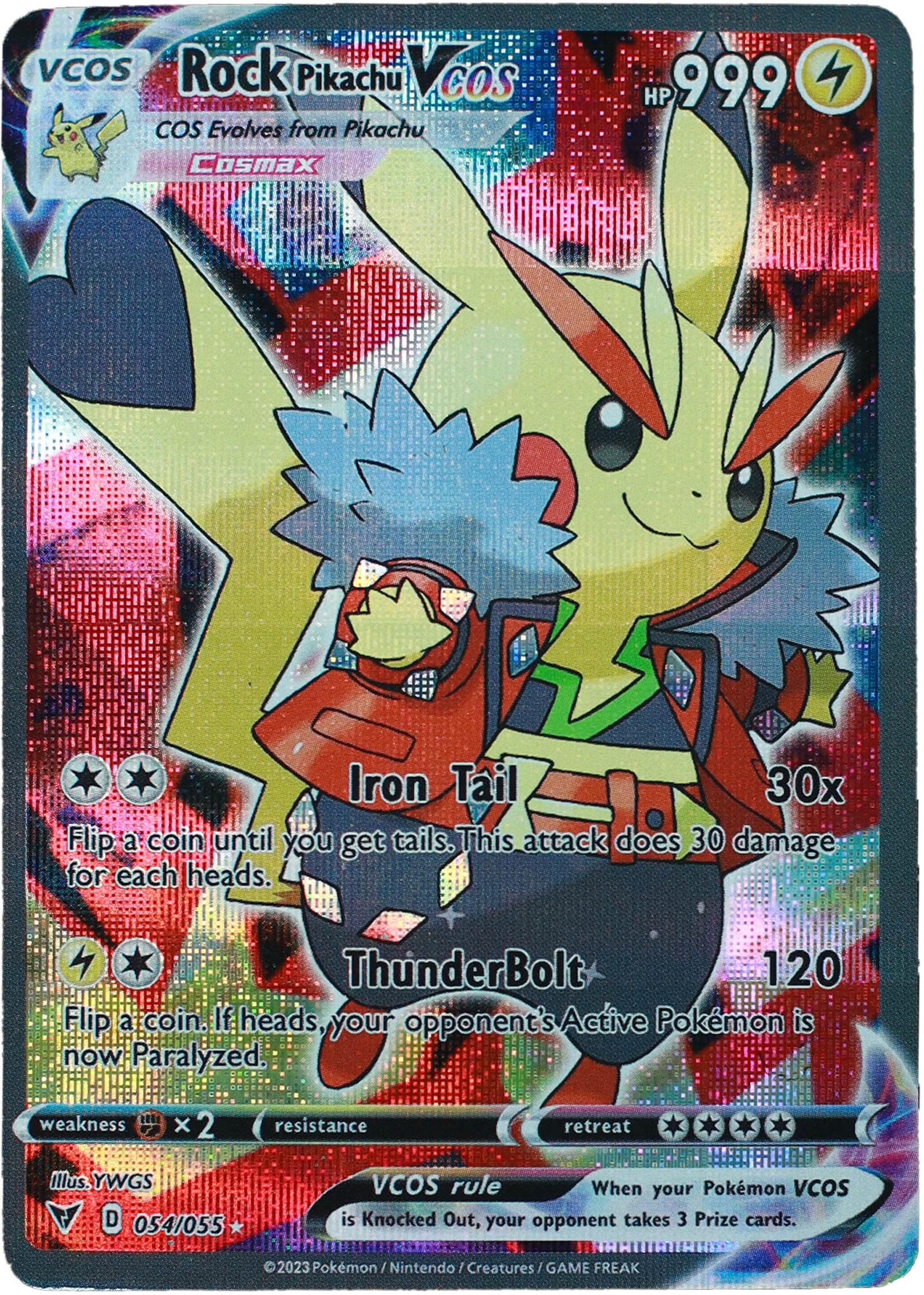 Pikachu Rockero (Carta custom no original)