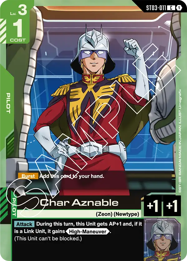 Gundam Card Game - Assemble Set - Starter Deck 03 [ST03A] Zeon's Rush - Preventa-Kantocards