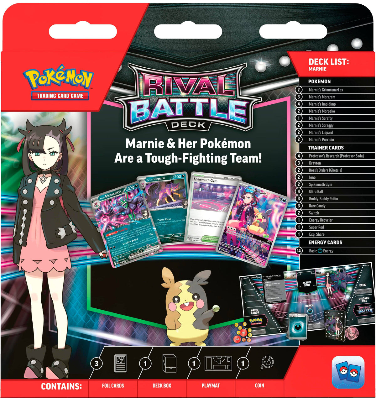 🎀 Pokémon TCG Rival Battle Deck (Marnie) - INGLÉS – Kantocards