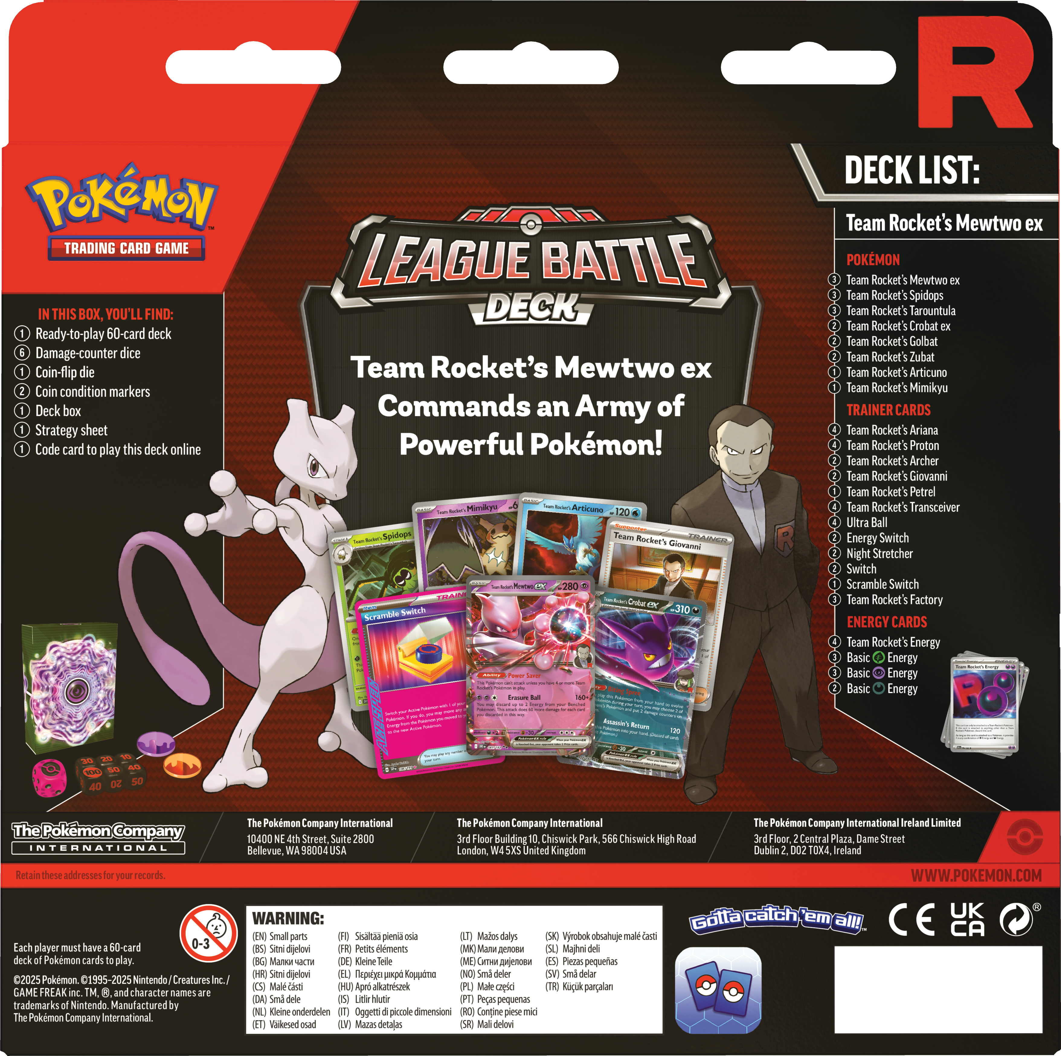 Team Rocket's Mewtwo ex - League Battle Deck