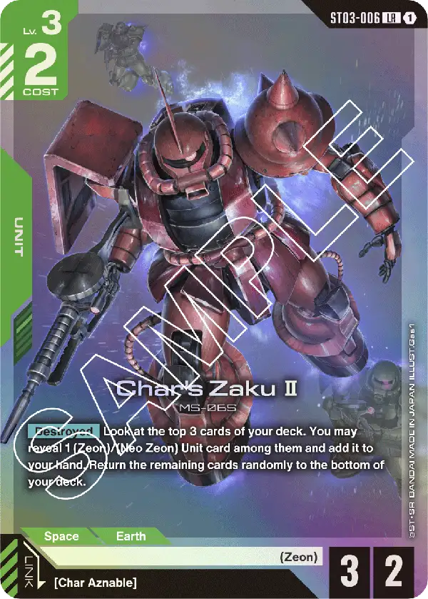 Gundam Card Game - Assemble Set - Starter Deck 03 [ST03A] Zeon's Rush - Preventa-Kantocards