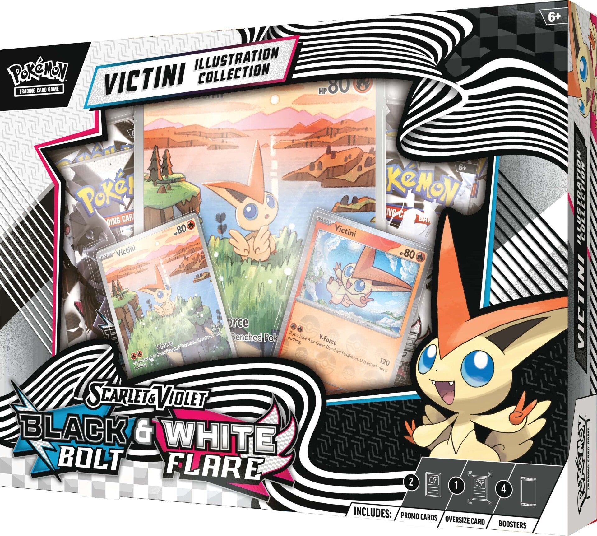 Victini Illustration Collection - Black Bolt & White Flare-Kantocards