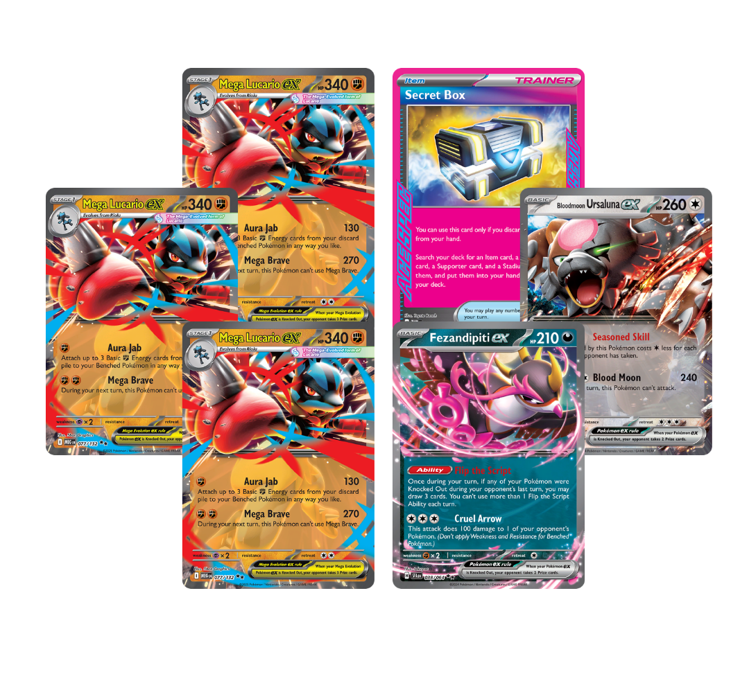 Mega Lucario ex League Battle Deck Contenido 