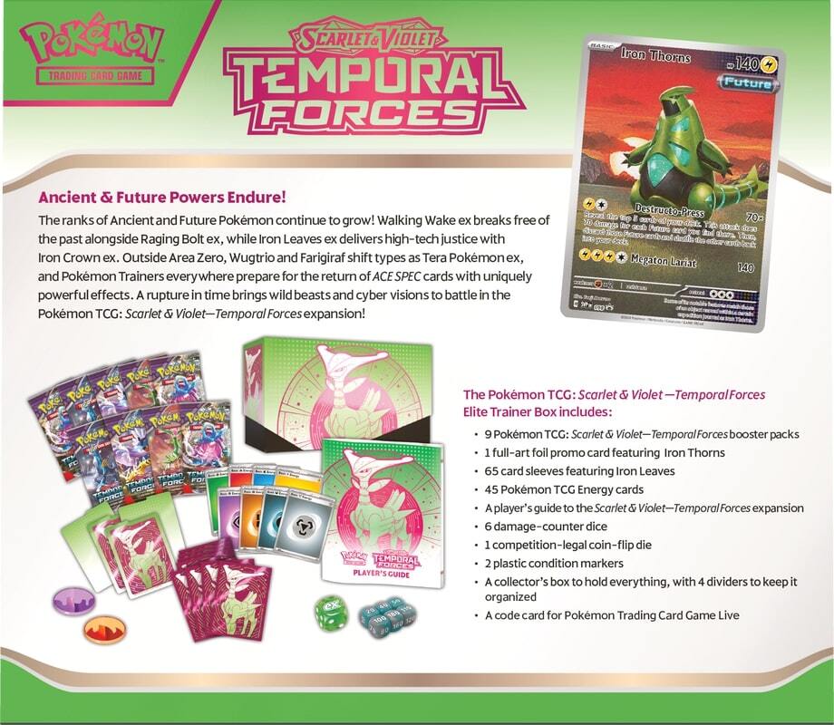 Temporal Forces - Elite Trainer Box - Iron Leaves-Kantocards
