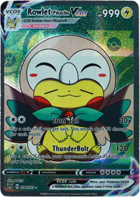 Pikachu Rowlet (Carta custom no original)-Kantocards